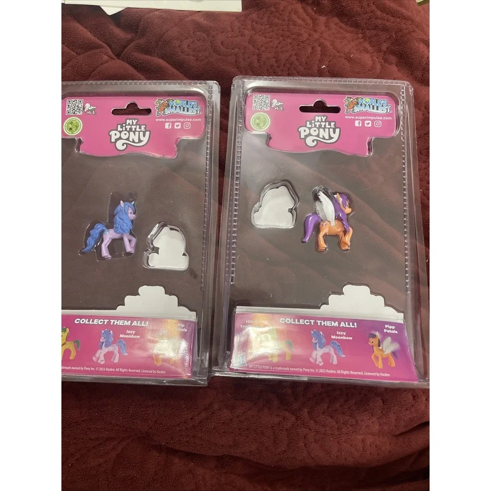 Unopened Set Of 2 World's Smallest MY LITTLE PONY Mini Figures MLP‎ Pipp & Izzy